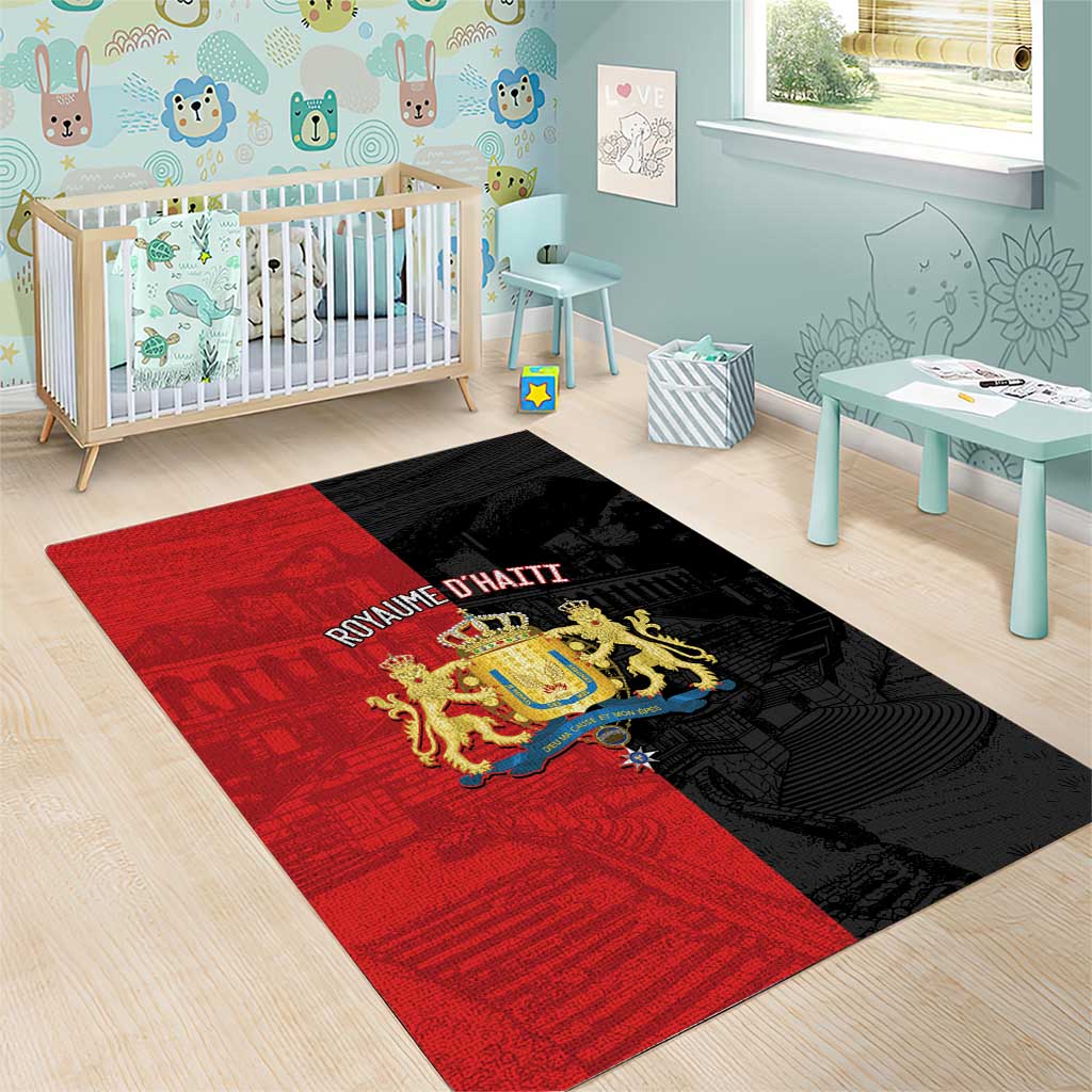 Kingdom of Haiti Area Rug Sans-Souci Palace Flag Style - African Pride