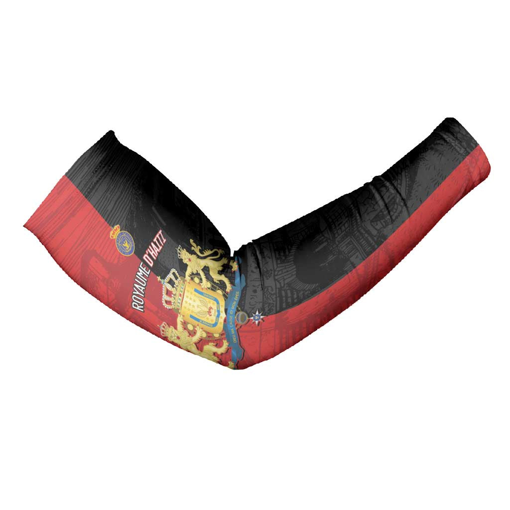 Personalized Kingdom of Haiti Arm Sleeves Sans-Souci Palace Flag Style - African Pride