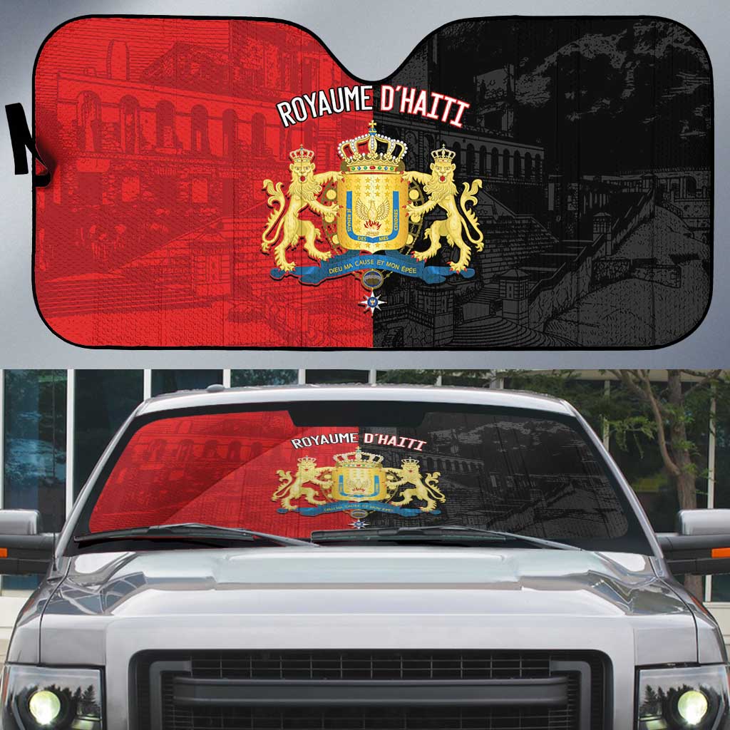 Kingdom of Haiti Auto Sun Shade Sans-Souci Palace Flag Style - African Pride