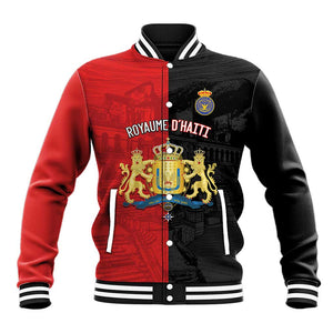 Personalized Kingdom of Haiti Baseball Jacket Sans-Souci Palace Flag Style - African Pride