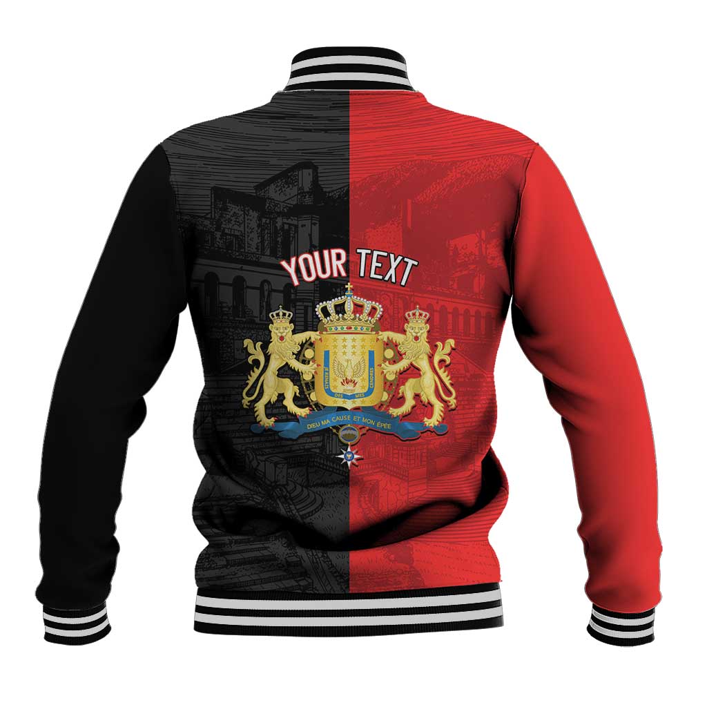 Personalized Kingdom of Haiti Baseball Jacket Sans-Souci Palace Flag Style - African Pride