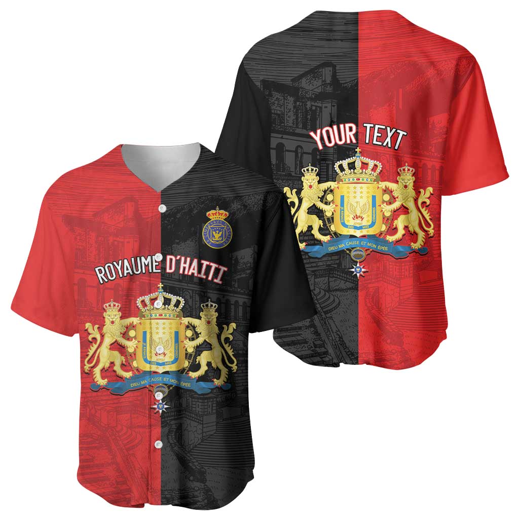 Personalized Kingdom of Haiti Baseball Jersey Sans-Souci Palace Flag Style LT14