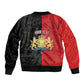 Personalized Kingdom of Haiti Bomber Jacket Sans-Souci Palace Flag Style - African Pride