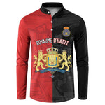 Personalized Kingdom of Haiti Button Sweatshirt Sans-Souci Palace Flag Style