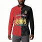 Personalized Kingdom of Haiti Button Sweatshirt Sans-Souci Palace Flag Style