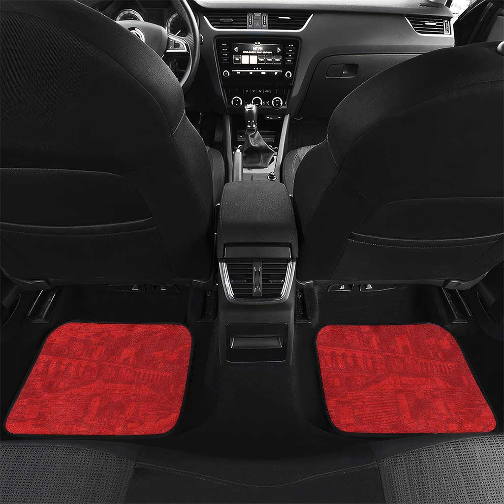 Personalized Kingdom of Haiti Car Mats Sans-Souci Palace Flag Style - African Pride
