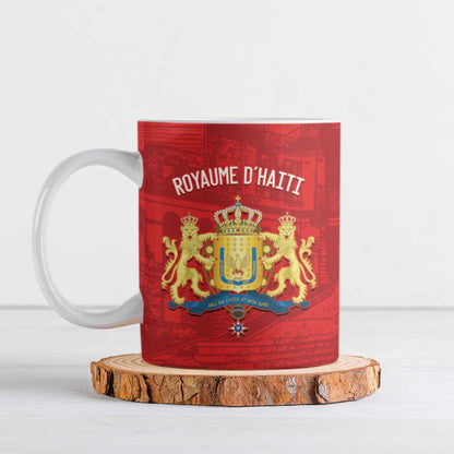 Personalized Kingdom of Haiti Ceramic Mug Sans-Souci Palace Flag Style - African Pride