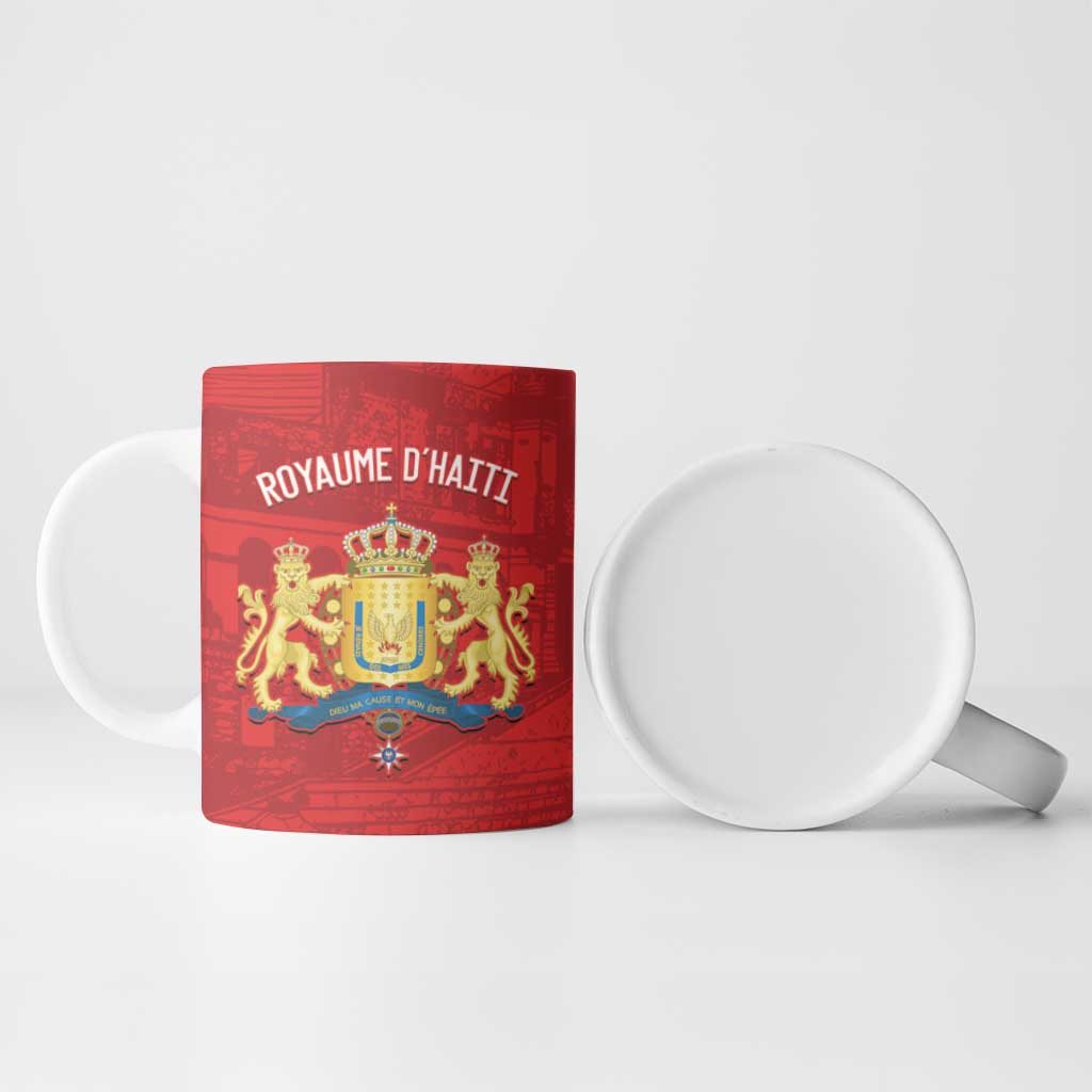 Personalized Kingdom of Haiti Ceramic Mug Sans-Souci Palace Flag Style - African Pride