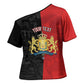 Personalized Kingdom of Haiti Cross Shoulder Shirt Sans-Souci Palace Flag Style - African Pride