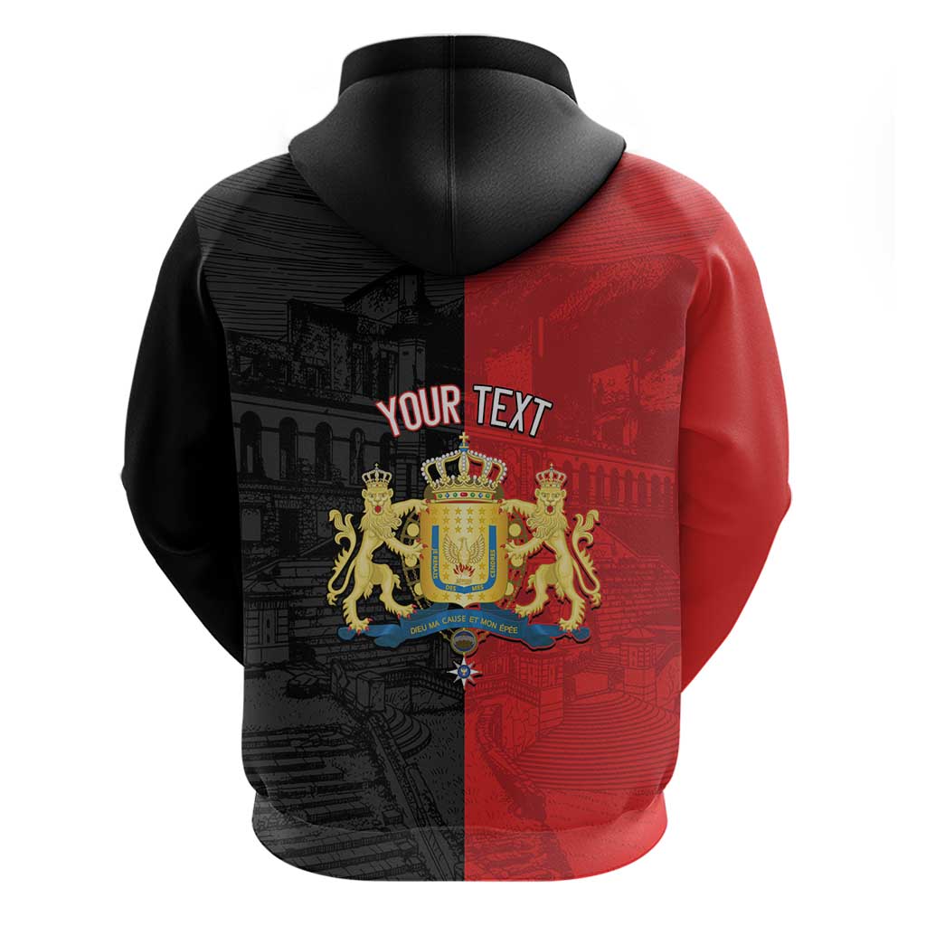 Personalized Kingdom of Haiti Hoodie Sans-Souci Palace Flag Style - African Pride