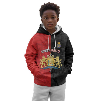 Personalized Kingdom of Haiti Kid Hoodie Sans-Souci Palace Flag Style - African Pride