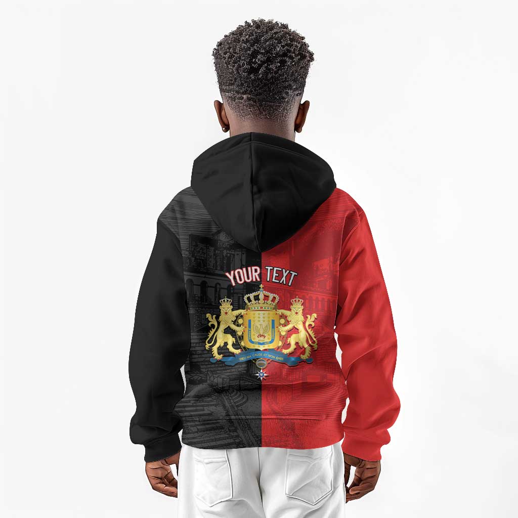 Personalized Kingdom of Haiti Kid Hoodie Sans-Souci Palace Flag Style - African Pride