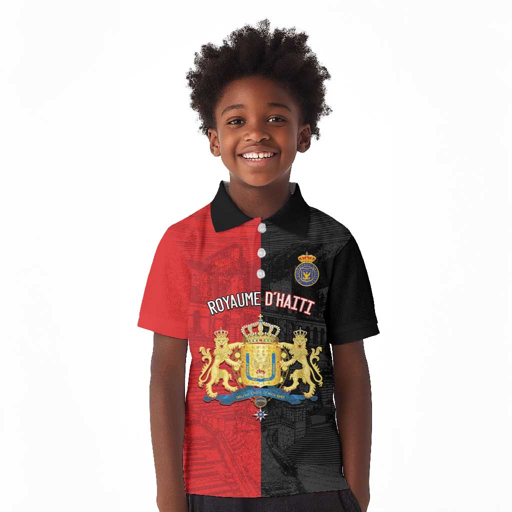 Personalized Kingdom of Haiti Kid Polo Shirt Sans-Souci Palace Flag Style LT14