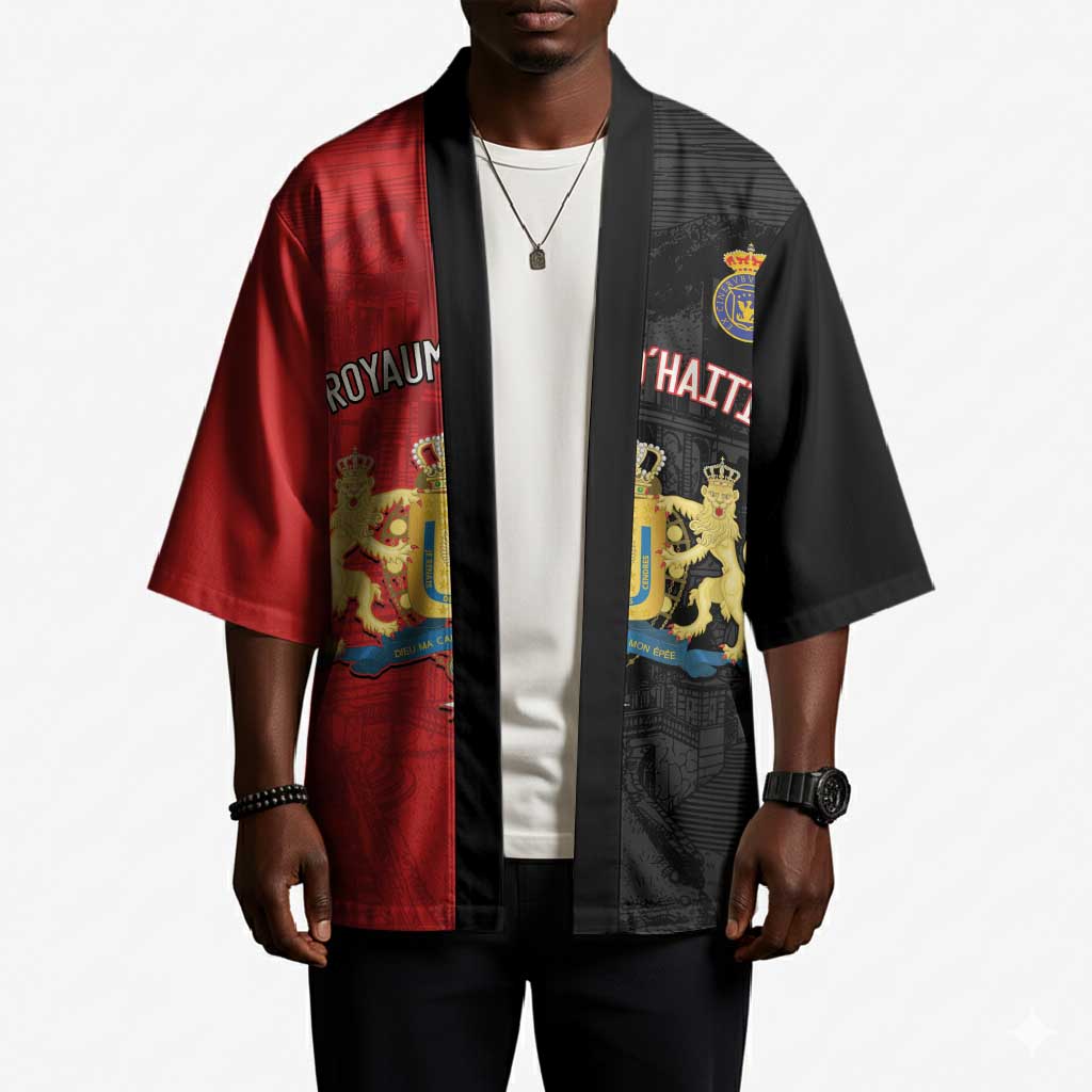 Personalized Kingdom of Haiti Kimono Sans-Souci Palace Flag Style - African Pride