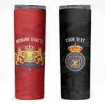 Personalized Kingdom of Haiti Skinny Tumbler Sans-Souci Palace Flag Style - African Pride