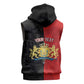 Personalized Kingdom of Haiti Sleeveless Zip Hoodie Sans-Souci Palace Flag Style - African Pride