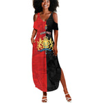 Personalized Kingdom of Haiti Summer Maxi Dress Sans-Souci Palace Flag Style LT14