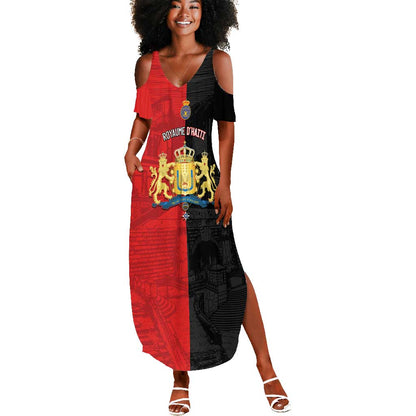 Personalized Kingdom of Haiti Summer Maxi Dress Sans-Souci Palace Flag Style LT14