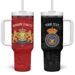 Personalized Kingdom of Haiti Tumbler With Handle Sans-Souci Palace Flag Style - African Pride