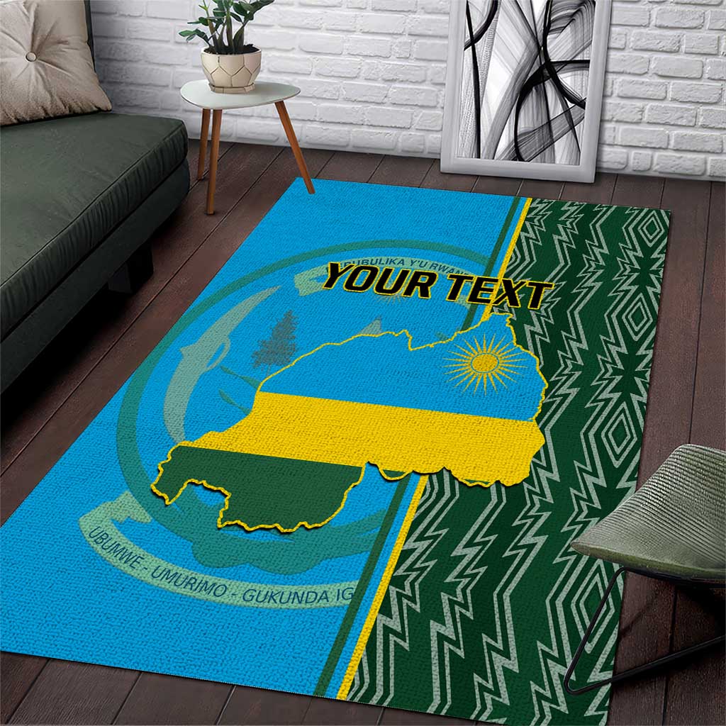 Personalised 1 July Independence Day Rwanda Area Rug African Imigongo Happy 61st Anniversary