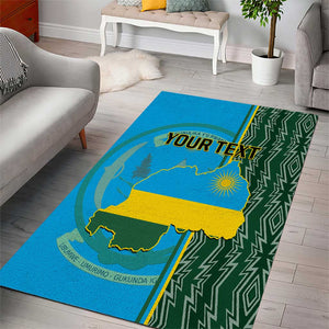 Personalised 1 July Independence Day Rwanda Area Rug African Imigongo Happy 61st Anniversary