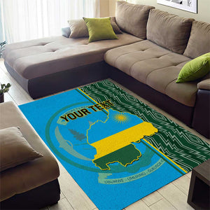 Personalised 1 July Independence Day Rwanda Area Rug African Imigongo Happy 61st Anniversary