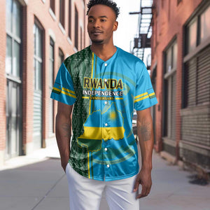 Personalised 1 July Independence Day Rwanda Baseball Jersey African Imigongo Happy 61st Anniversary