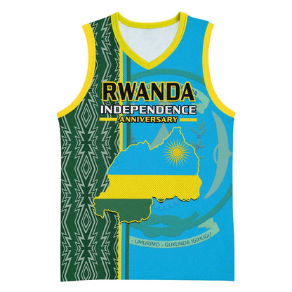 Personalised 1 July Independence Day Rwanda Basketball Jersey African Imigongo Happy 61st Anniversary LT14