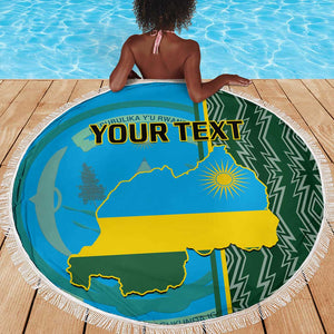 Personalised 1 July Independence Day Rwanda Beach Blanket African Imigongo Happy 61st Anniversary