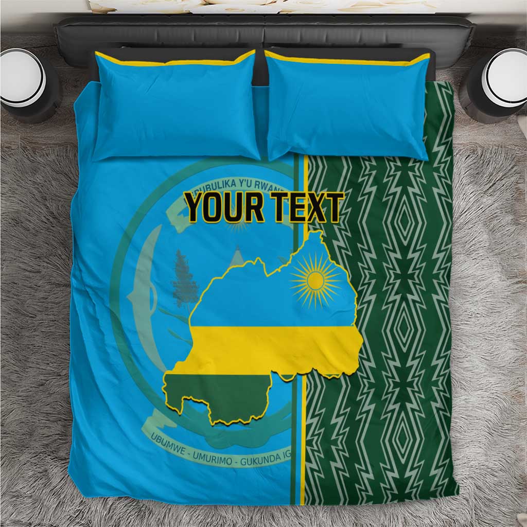 Personalised 1 July Independence Day Rwanda Bedding Set African Imigongo Happy 61st Anniversary