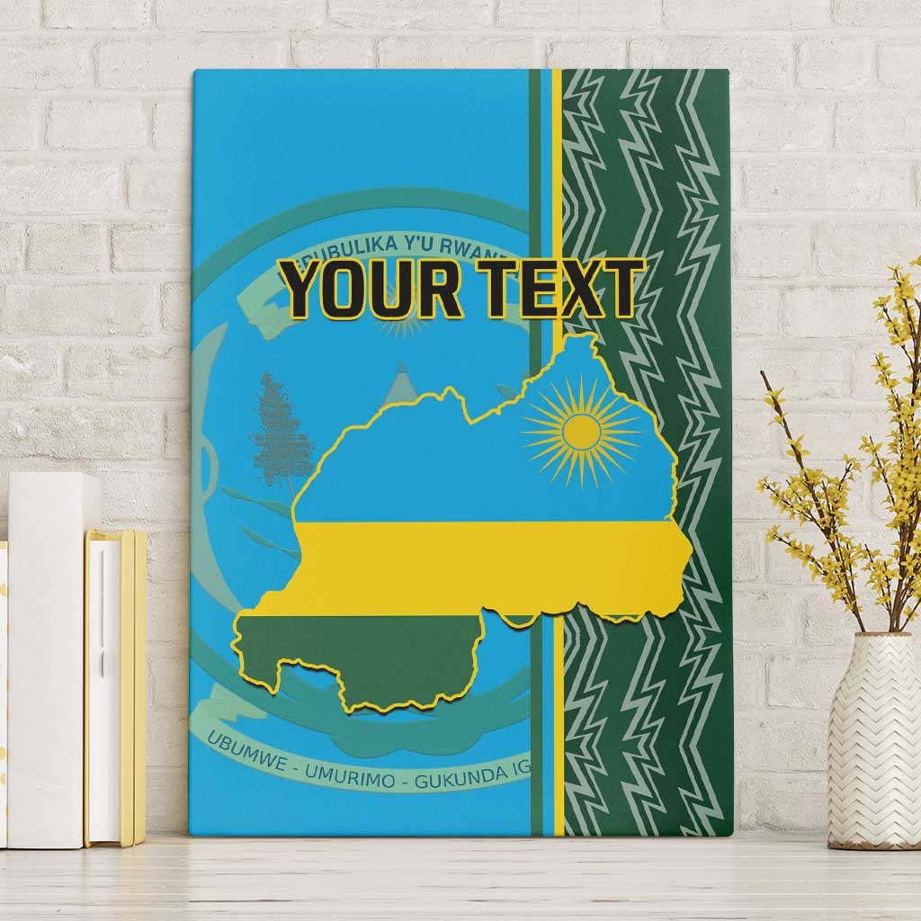 Personalised 1 July Independence Day Rwanda Canvas Wall Art African Imigongo Happy 61st Anniversary