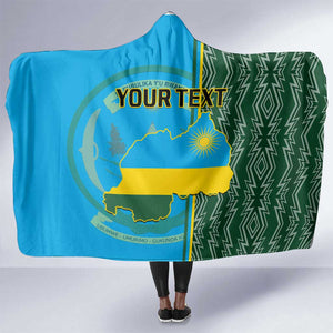 Personalised 1 July Independence Day Rwanda Hooded Blanket African Imigongo Happy 61st Anniversary