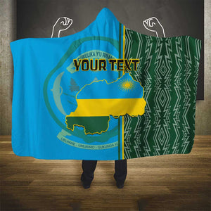 Personalised 1 July Independence Day Rwanda Hooded Blanket African Imigongo Happy 61st Anniversary