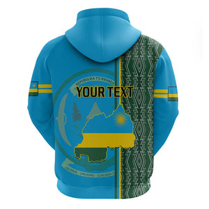 Personalised 1 July Independence Day Rwanda Hoodie African Imigongo Happy 61st Anniversary