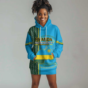 Personalised 1 July Independence Day Rwanda Hoodie Dress African Imigongo Happy 61st Anniversary