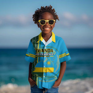 Personalised 1 July Independence Day Rwanda Kid Hawaiian Shirt African Imigongo Happy 61st Anniversary