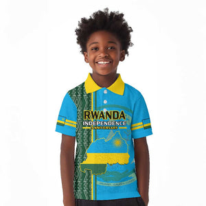 Personalised 1 July Independence Day Rwanda Kid Polo Shirt African Imigongo Happy 61st Anniversary