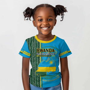 Personalised 1 July Independence Day Rwanda Kid T shirt African Imigongo Happy 61st Anniversary