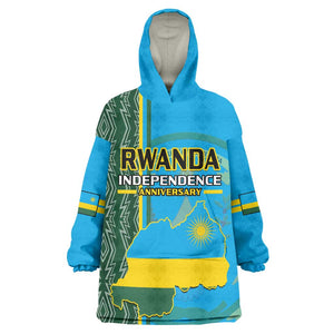 Personalised 1 July Independence Day Rwanda KId Wearable Blanket Hoodie African Imigongo Happy 61st Anniversary