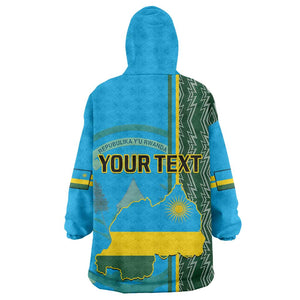 Personalised 1 July Independence Day Rwanda KId Wearable Blanket Hoodie African Imigongo Happy 61st Anniversary