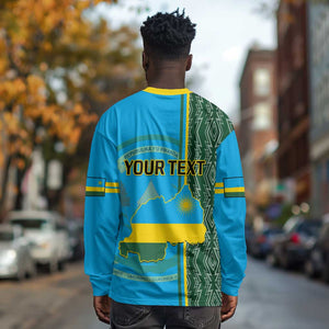 Personalised 1 July Independence Day Rwanda Long Sleeve Shirt African Imigongo Happy 61st Anniversary LT14