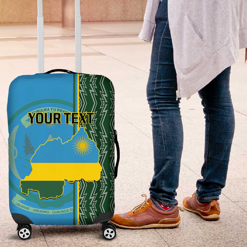 Personalised 1 July Independence Day Rwanda Luggage Cover African Imigongo Happy 61st Anniversary