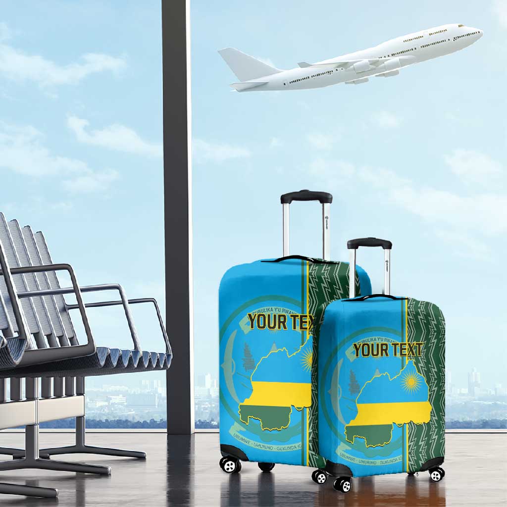 Personalised 1 July Independence Day Rwanda Luggage Cover African Imigongo Happy 61st Anniversary