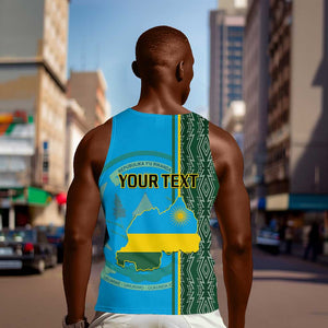 Personalised 1 July Independence Day Rwanda Men Tank Top African Imigongo Happy 61st Anniversary