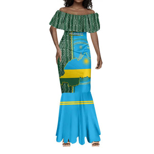 Personalised 1 July Independence Day Rwanda Mermaid Dress African Imigongo Happy 61st Anniversary