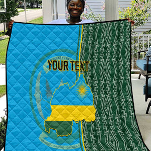 Personalised 1 July Independence Day Rwanda Quilt African Imigongo Happy 61st Anniversary