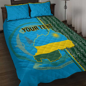 Personalised 1 July Independence Day Rwanda Quilt Bed Set African Imigongo Happy 61st Anniversary