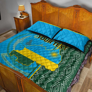 Personalised 1 July Independence Day Rwanda Quilt Bed Set African Imigongo Happy 61st Anniversary