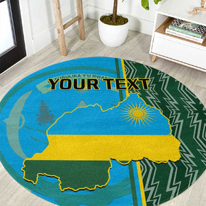 Personalised 1 July Independence Day Rwanda Round Carpet African Imigongo Happy 61st Anniversary