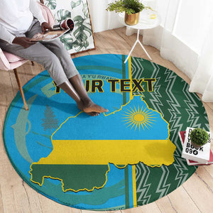 Personalised 1 July Independence Day Rwanda Round Carpet African Imigongo Happy 61st Anniversary